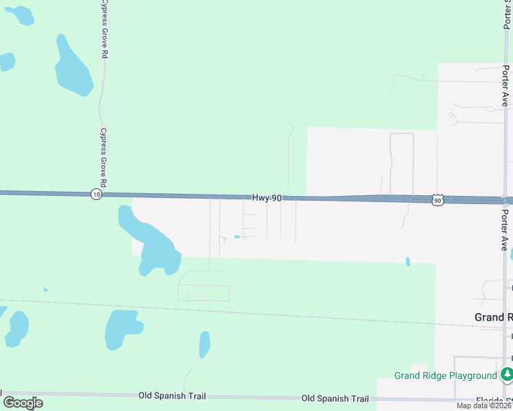 map of restaurants, bars, coffee shops, grocery stores, and more near 6715 U.S. 90 in Grand Ridge