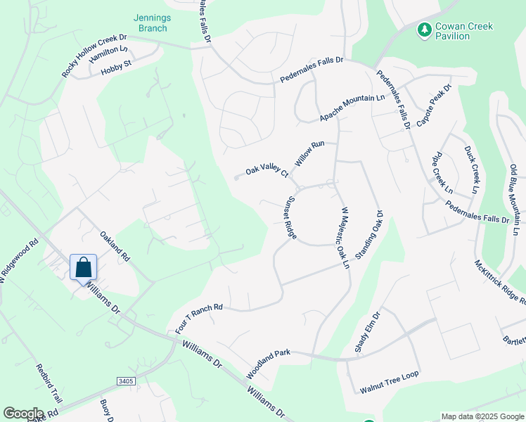 map of restaurants, bars, coffee shops, grocery stores, and more near 105 Cactus Bend Cove in Georgetown