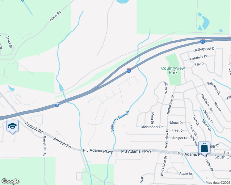 map of restaurants, bars, coffee shops, grocery stores, and more near 602 Rowan Circle in Crestview