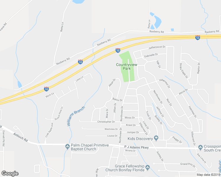 map of restaurants, bars, coffee shops, grocery stores, and more near 465 Jillian Drive in Crestview