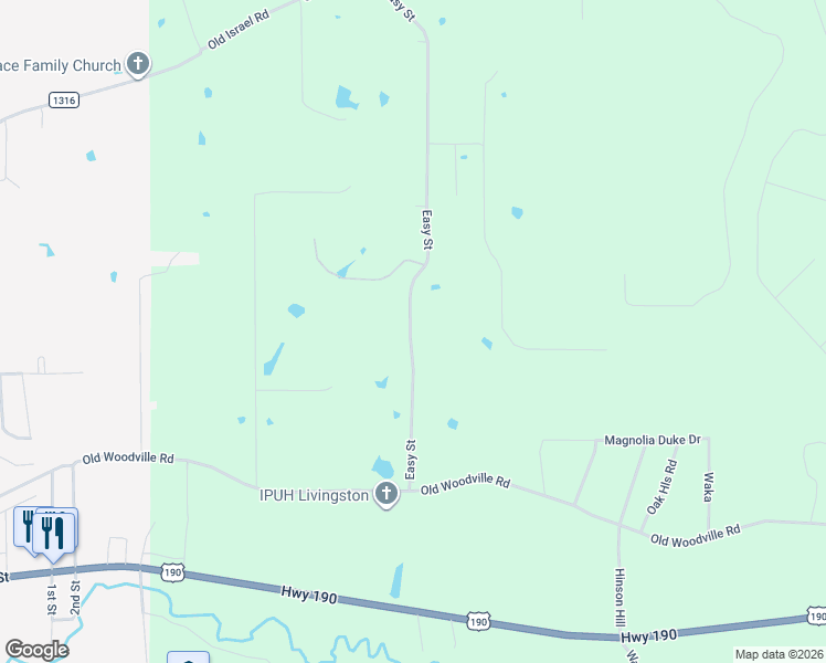 map of restaurants, bars, coffee shops, grocery stores, and more near 951 Easy Street in Livingston