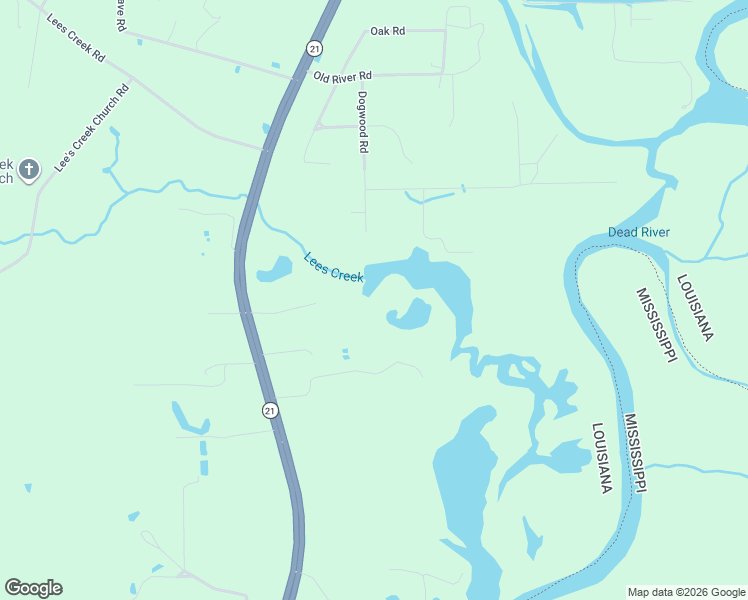 map of restaurants, bars, coffee shops, grocery stores, and more near 62051 Murray Williams Road in Bogalusa