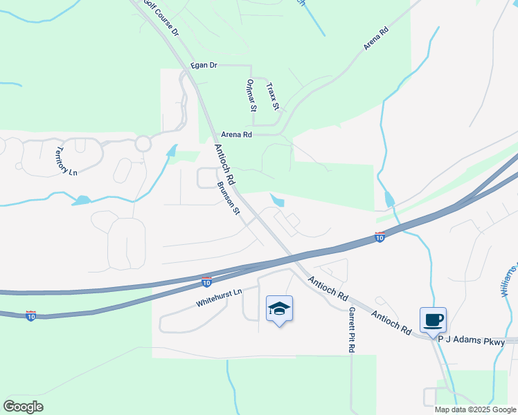 map of restaurants, bars, coffee shops, grocery stores, and more near 678 Brunson Street in Crestview