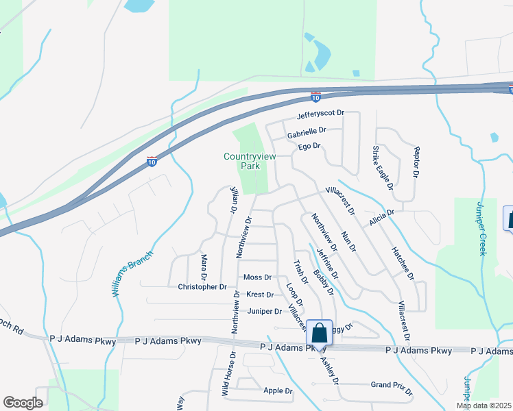 map of restaurants, bars, coffee shops, grocery stores, and more near 438 Jillian Drive in Crestview