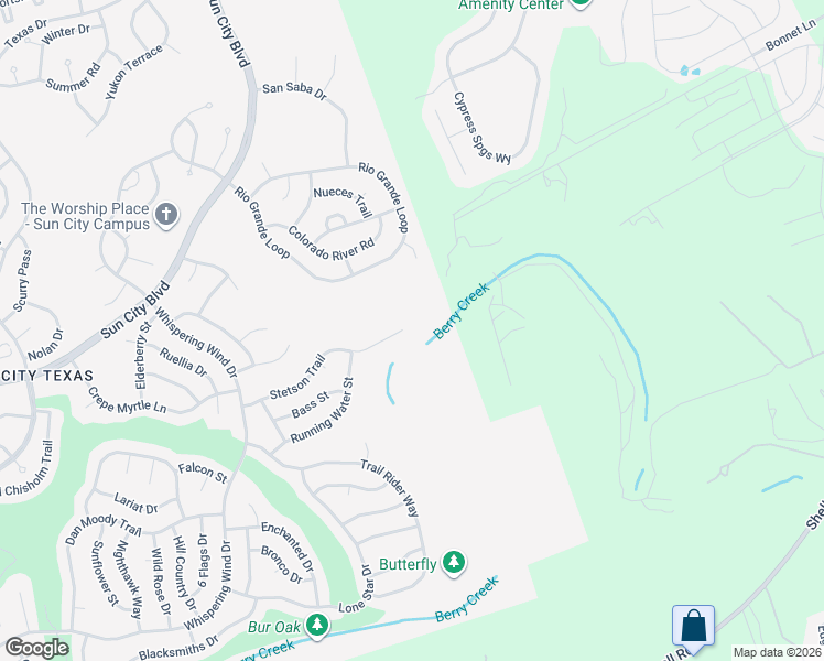 map of restaurants, bars, coffee shops, grocery stores, and more near 153 Stetson Trail in Georgetown