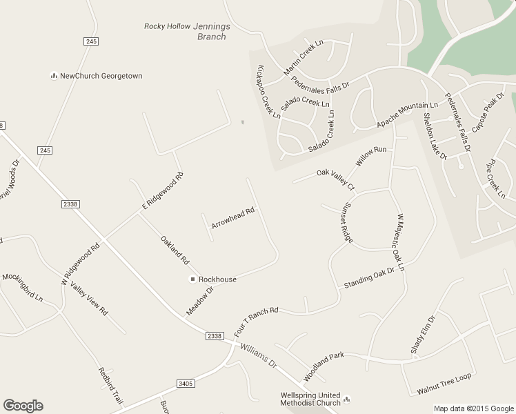 map of restaurants, bars, coffee shops, grocery stores, and more near 100 Arrowhead Road in Georgetown