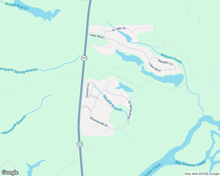 map of restaurants, bars, coffee shops, grocery stores, and more near 33900 Farrington Lane in Spanish Fort