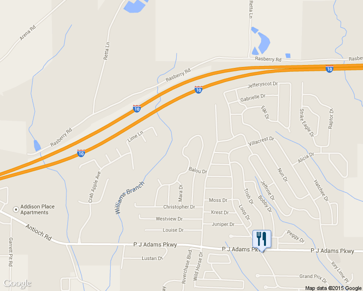 map of restaurants, bars, coffee shops, grocery stores, and more near 462 Jillian Drive in Crestview