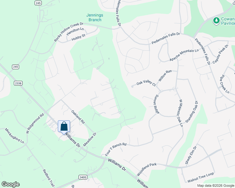 map of restaurants, bars, coffee shops, grocery stores, and more near 100 Arrowhead Road in Georgetown