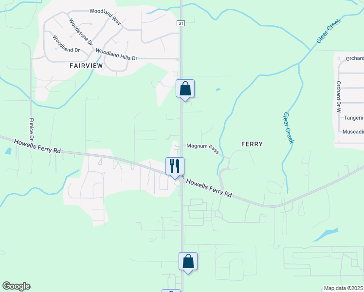 map of restaurants, bars, coffee shops, grocery stores, and more near 1421-1453 Schillinger Rd N in Semmes