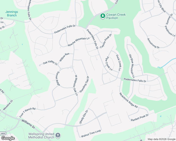 map of restaurants, bars, coffee shops, grocery stores, and more near 236 Standing Oak Drive in Georgetown