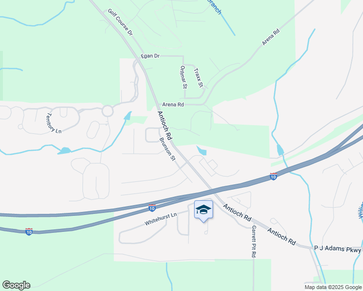 map of restaurants, bars, coffee shops, grocery stores, and more near 4745 Antioch Road in Crestview