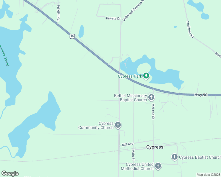 map of restaurants, bars, coffee shops, grocery stores, and more near 1949 Church Street in Marianna