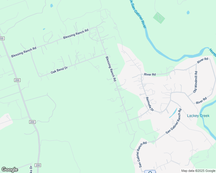 map of restaurants, bars, coffee shops, grocery stores, and more near 518 Blessing Ranch Rd in Liberty Hill