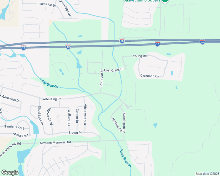 map of restaurants, bars, coffee shops, grocery stores, and more near 127 Pinoak Court in Crestview