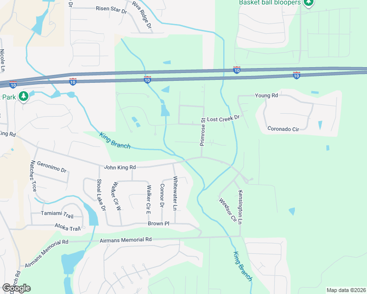 map of restaurants, bars, coffee shops, grocery stores, and more near 207 Pinoak Court West in Crestview