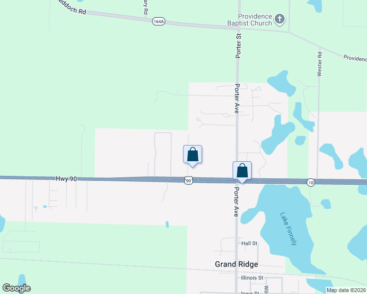 map of restaurants, bars, coffee shops, grocery stores, and more near 2185 Ashleigh Avenue in Grand Ridge