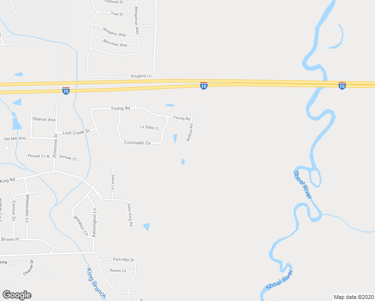 map of restaurants, bars, coffee shops, grocery stores, and more near 4751 Balboa Road in Crestview