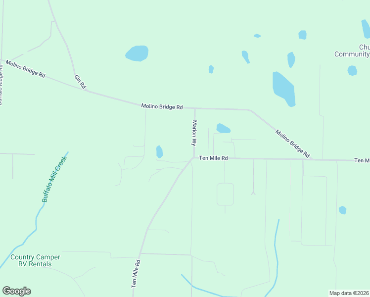 map of restaurants, bars, coffee shops, grocery stores, and more near 2591 10 Mile Road in Pace