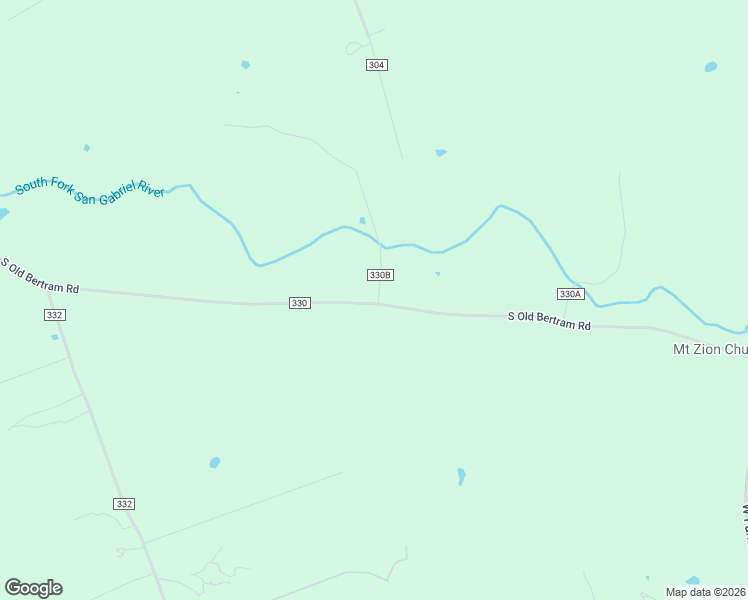 map of restaurants, bars, coffee shops, grocery stores, and more near 100-442 County Road 330B in Bertram
