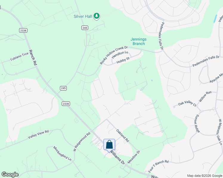 map of restaurants, bars, coffee shops, grocery stores, and more near 121 Ridgewood Cove in Georgetown