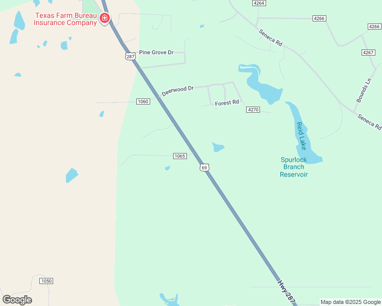 map of restaurants, bars, coffee shops, grocery stores, and more near 4151 Highway 287 in Woodville