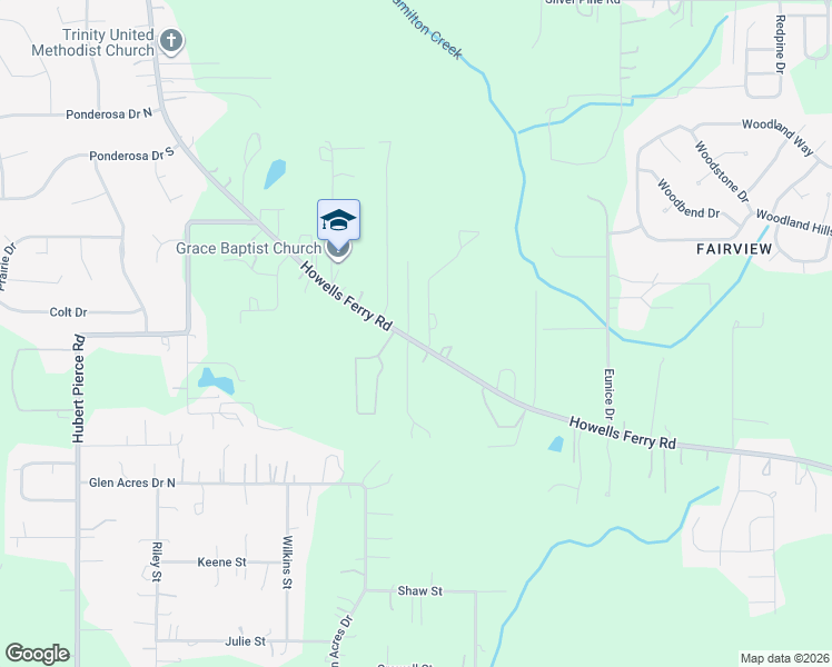 map of restaurants, bars, coffee shops, grocery stores, and more near 8650 Howells Ferry Road in Semmes