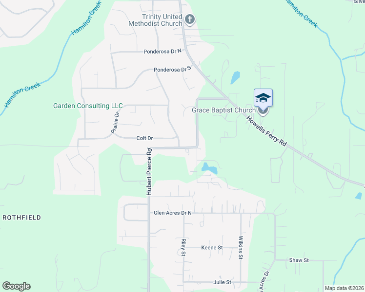 map of restaurants, bars, coffee shops, grocery stores, and more near 1568 Hubert Pierce Road in Semmes