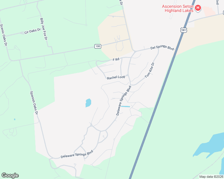 map of restaurants, bars, coffee shops, grocery stores, and more near 103 Wallace Riddell Drive in Burnet