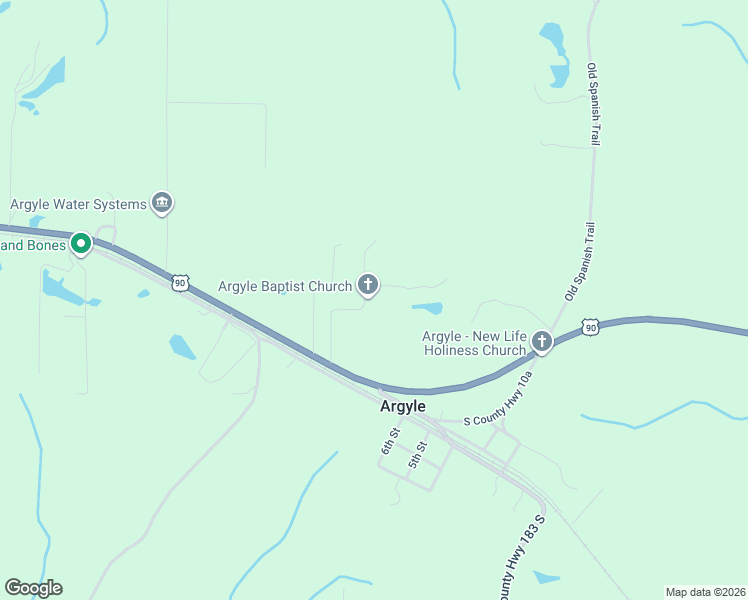 map of restaurants, bars, coffee shops, grocery stores, and more near 252 Argyle Church Road in DeFuniak Springs