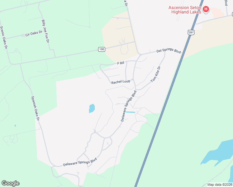 map of restaurants, bars, coffee shops, grocery stores, and more near 103 Wallace Riddell Drive in Burnet