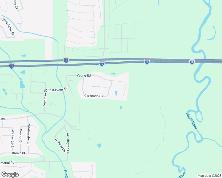 map of restaurants, bars, coffee shops, grocery stores, and more near 4793 Coronado Circle in Crestview