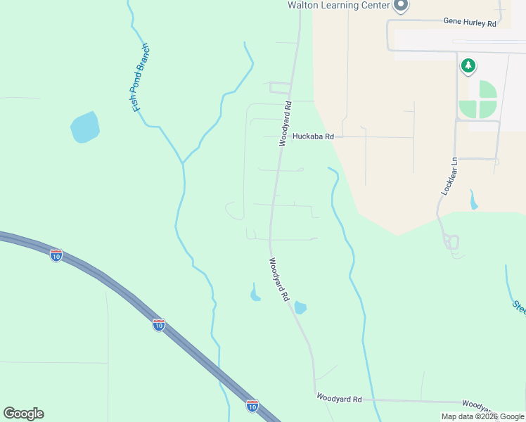map of restaurants, bars, coffee shops, grocery stores, and more near 948 Woodyard Road in DeFuniak Springs