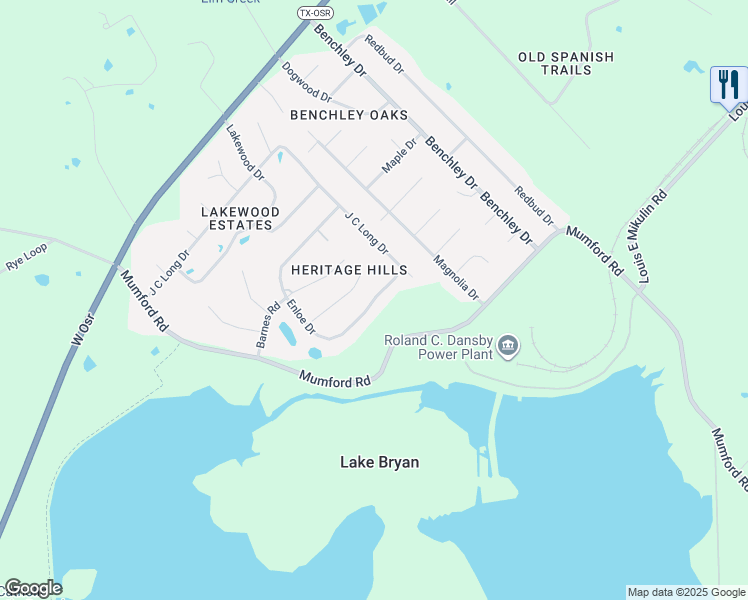 map of restaurants, bars, coffee shops, grocery stores, and more near 3044 Enloe Drive in Bryan