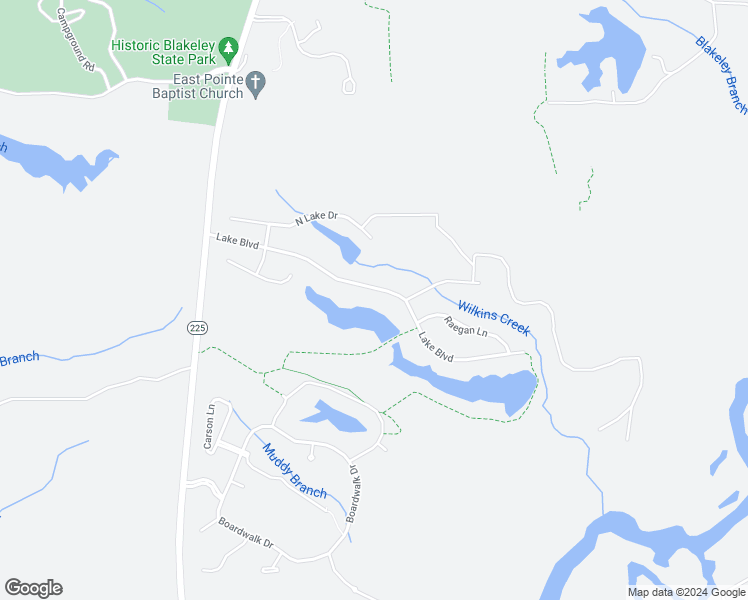 map of restaurants, bars, coffee shops, grocery stores, and more near 7562 Lake Boulevard in Spanish Fort