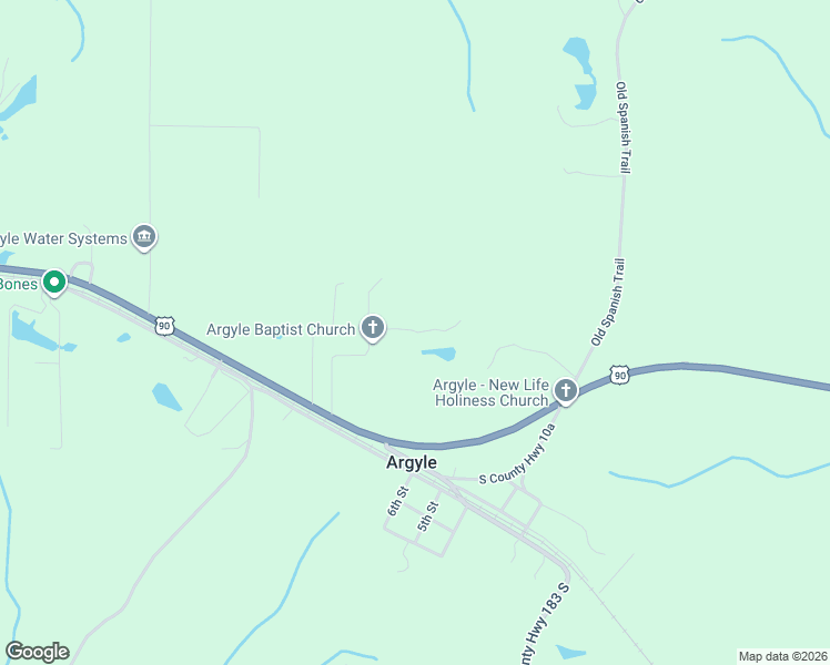 map of restaurants, bars, coffee shops, grocery stores, and more near 252 Argyle Church Road in DeFuniak Springs