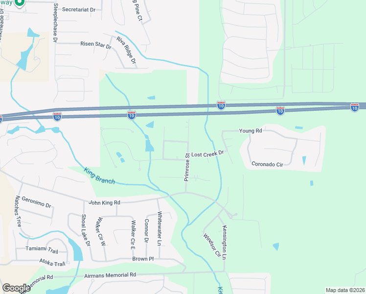 map of restaurants, bars, coffee shops, grocery stores, and more near 4826 Primrose Street in Crestview