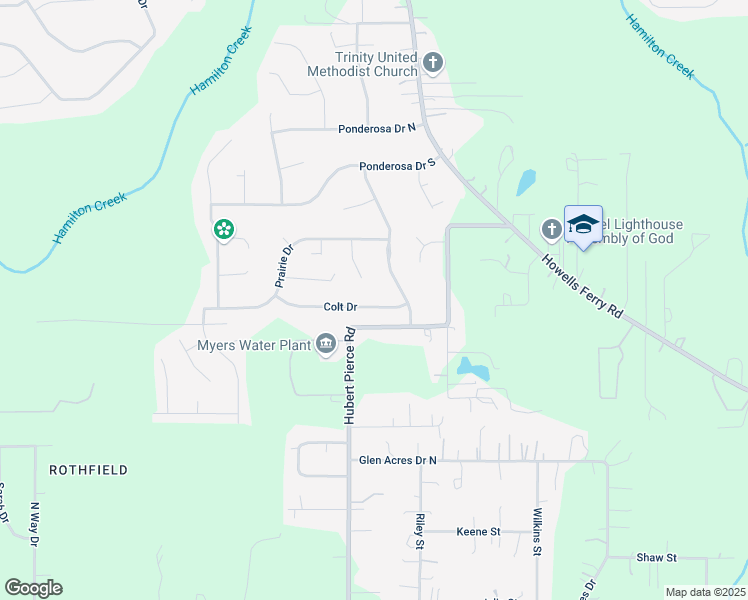 map of restaurants, bars, coffee shops, grocery stores, and more near 1650 Cattleman Court in Semmes