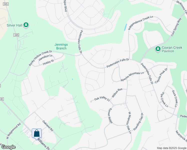 map of restaurants, bars, coffee shops, grocery stores, and more near 840 Salado Creek Lane in Georgetown