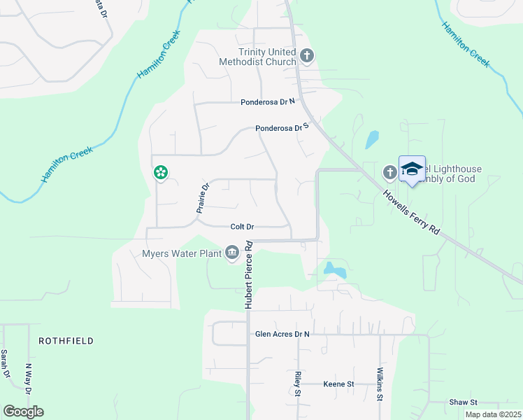map of restaurants, bars, coffee shops, grocery stores, and more near 1650 Cattleman Court in Semmes