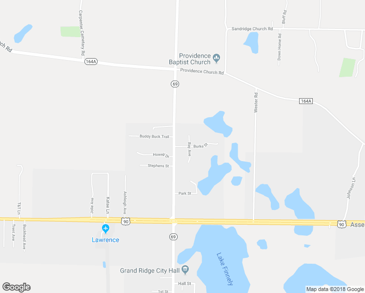 map of restaurants, bars, coffee shops, grocery stores, and more near 6915 Burke Street in Grand Ridge