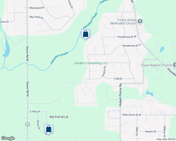 map of restaurants, bars, coffee shops, grocery stores, and more near 9445 Chisholm Court in Semmes