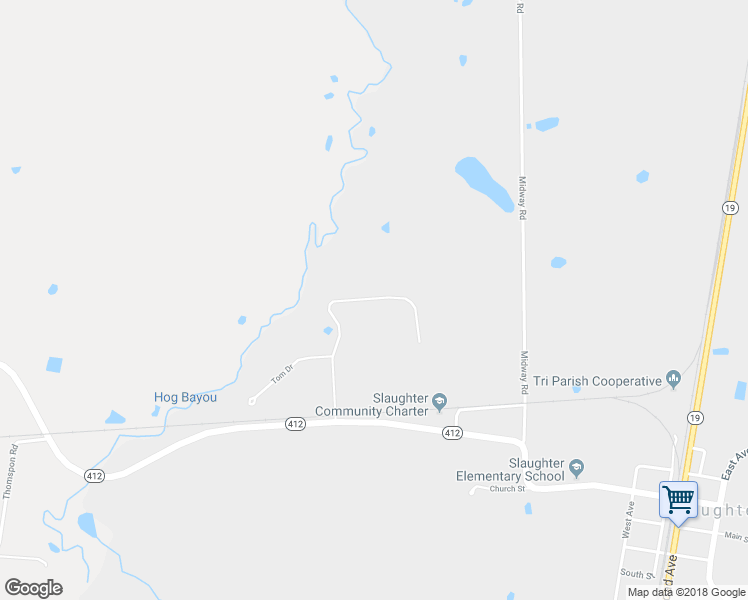 map of restaurants, bars, coffee shops, grocery stores, and more near 1333 Holly Drive in Slaughter