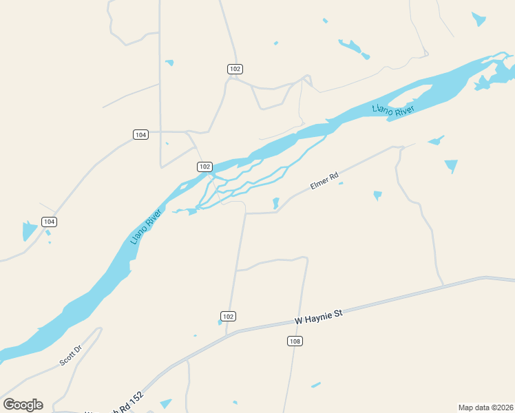 map of restaurants, bars, coffee shops, grocery stores, and more near 113 Elmer Road in Llano