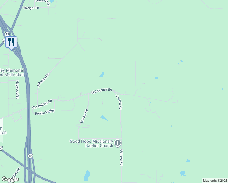 map of restaurants, bars, coffee shops, grocery stores, and more near 2017 Old Colony Road in Huntsville