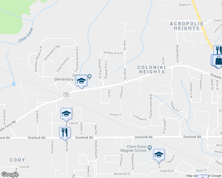 map of restaurants, bars, coffee shops, grocery stores, and more near 6259 Howells Ferry Road in Mobile