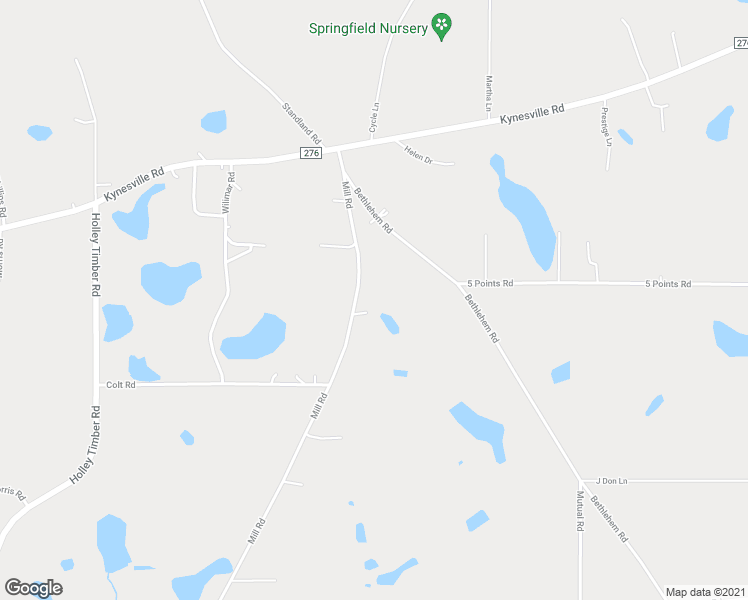 map of restaurants, bars, coffee shops, grocery stores, and more near 2192 Mill Road in Cottondale