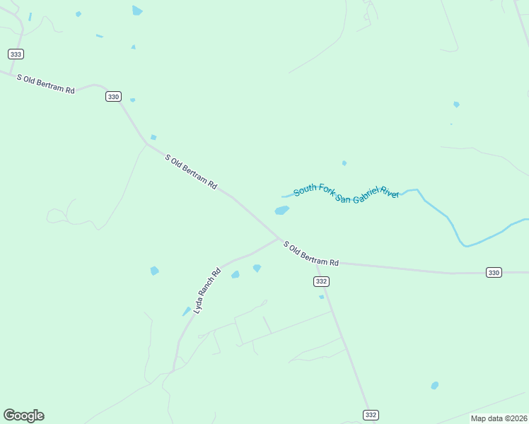 map of restaurants, bars, coffee shops, grocery stores, and more near 6170 County Road 330 in Bertram