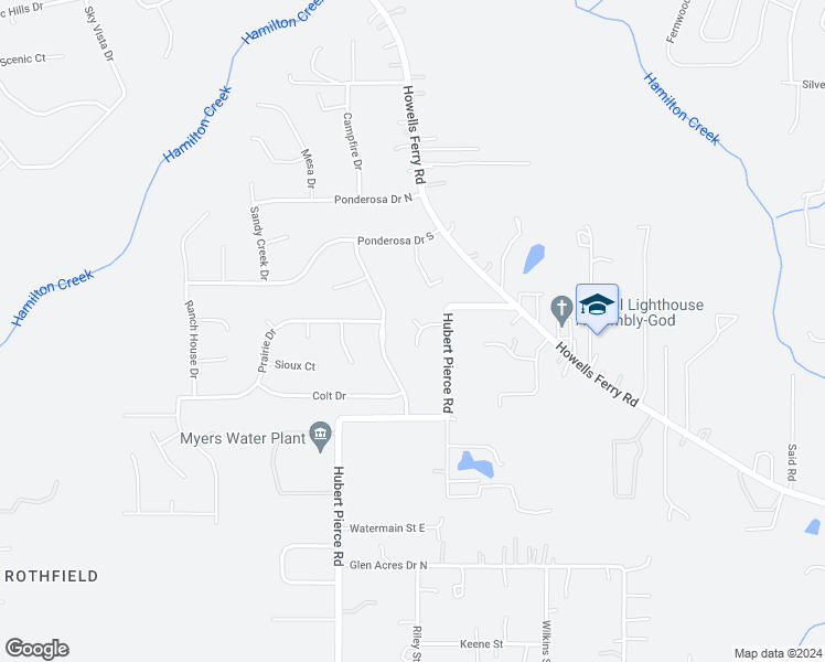 map of restaurants, bars, coffee shops, grocery stores, and more near 9071 Brushfire Court in Semmes
