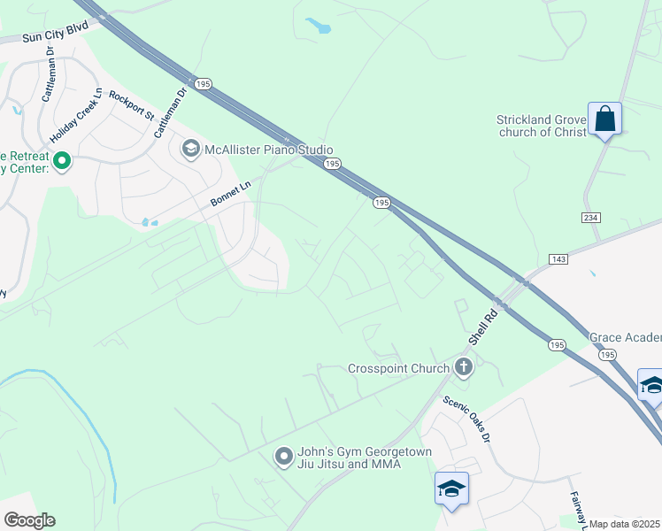 map of restaurants, bars, coffee shops, grocery stores, and more near in Williamson County